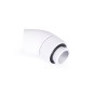 Alphacool Raccordo ruotabile a 45° G1/4 M/F  - White - Eiszapfen