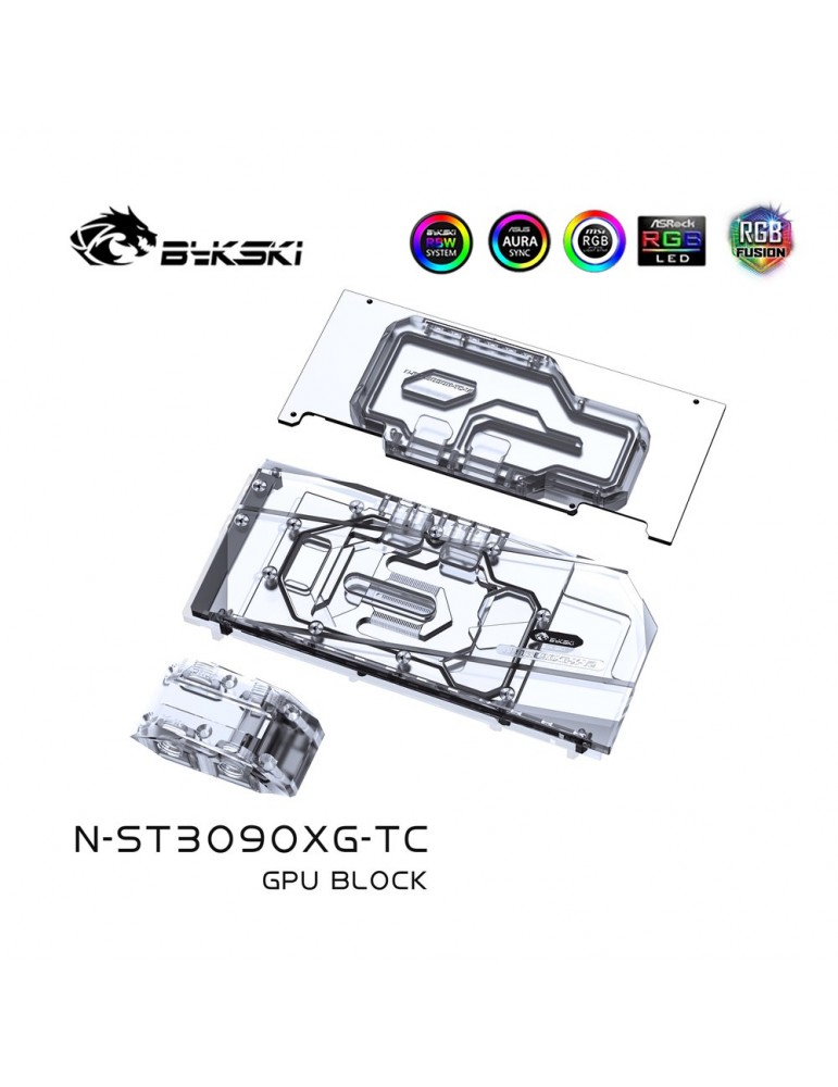 Bykski Waterblock D-RGB 3080/3090 Zotac Gaming Trinity + Active Backplate - N-ST3090XG-TC Bykski - 2