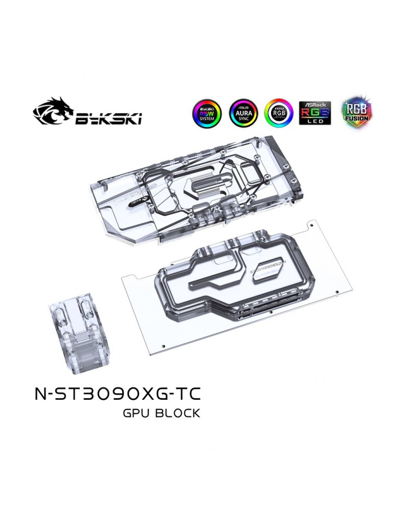 Bykski Waterblock D-RGB 3080/3090 Zotac Gaming Trinity + Active Backplate - N-ST3090XG-TC Bykski - 3
