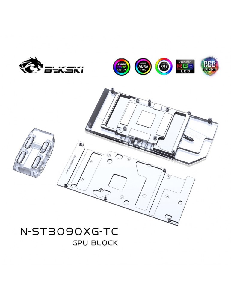 Bykski Waterblock D-RGB 3080/3090 Zotac Gaming Trinity + Active Backplate - N-ST3090XG-TC Bykski - 4