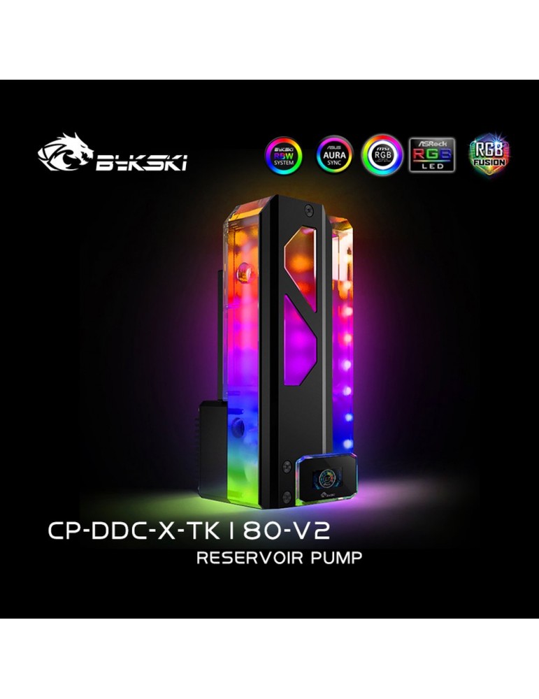 Bykski Vaschetta Combo Flat per pompe DDC 180 V2 5V D-RGB (pompa DDC NON INCLUSA) CP-DDC-X-TK180-V2 Bykski - 3