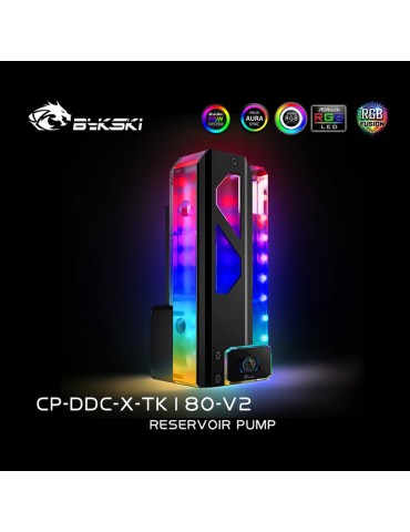 Bykski Vaschetta Combo Flat per pompe DDC 180 V2 5V D-RGB (pompa DDC NON INCLUSA) CP-DDC-X-TK180-V2