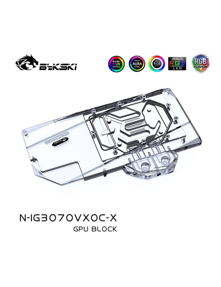 Bykski Waterblock GPU iGame 3060Ti/3070/3070Ti Vulcan OC/Neptune OC (incl. Backplate) N-IG3070VXOC-X Bykski - 4