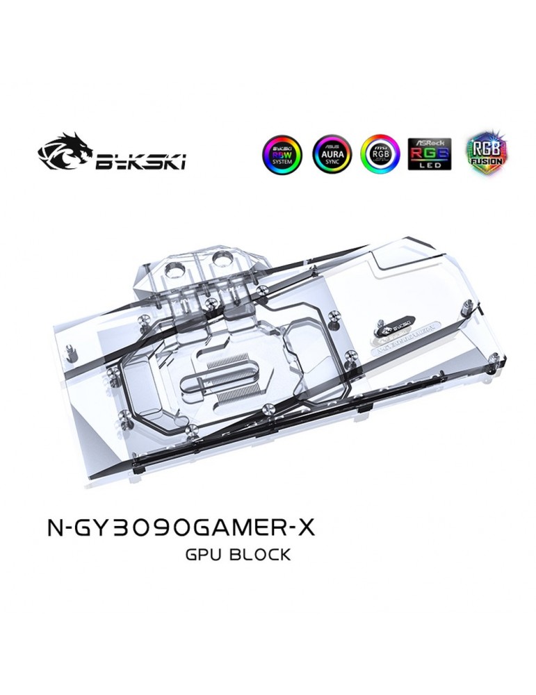 Bykski Waterblock GPU Galax/KFA2 3080/3090 Gamer OC (incl. Backplate)  N-GY3090GAMER-X Bykski - 1