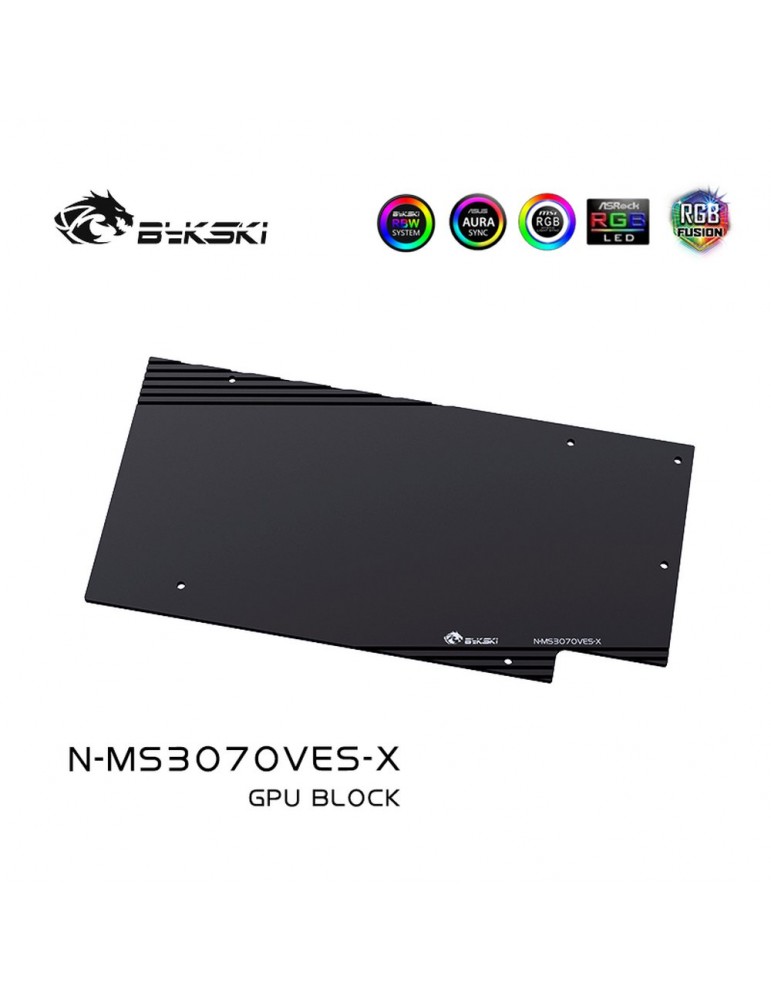 Bykski Waterblock GPU MSI 3070 Ventus (incl. Backplate) N-MS3070VES-X Bykski - 3