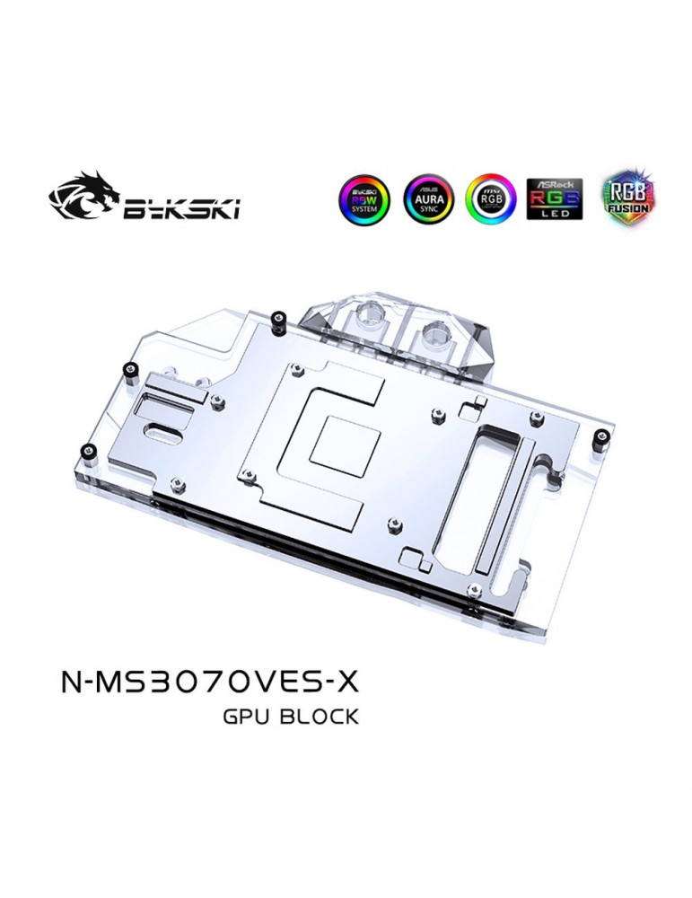 Bykski Waterblock GPU MSI 3070 Ventus (incl. Backplate) N-MS3070VES-X Bykski - 2