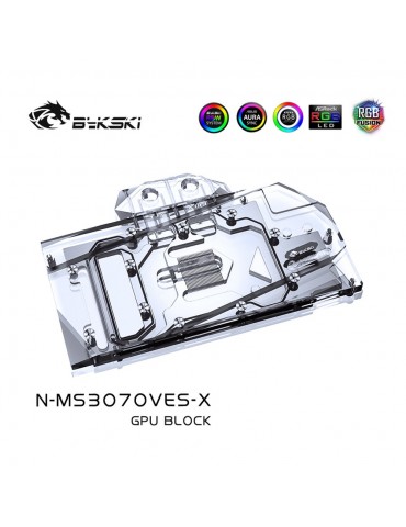 Bykski Waterblock GPU MSI 3070 Ventus (incl. Backplate) N-MS3070VES-X