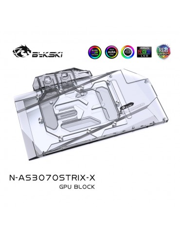 Bykski Waterblock GPU ASUS 3070 ROG STRIX (incl. Backplate) N-AS3070STRIX-X