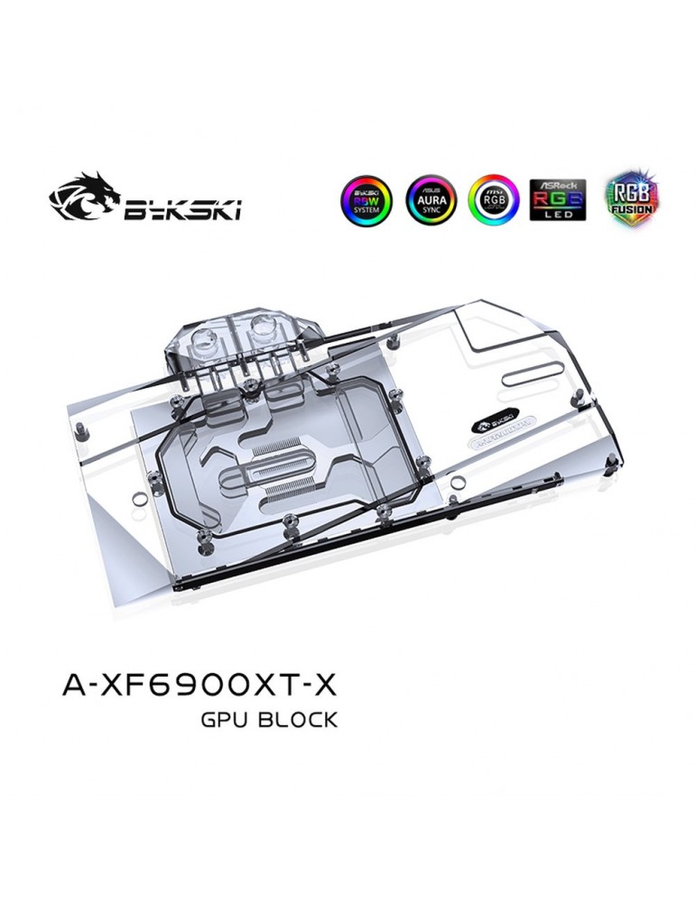 Bykski Waterblock XFX 6800XT/6900XT MERC (incl. Backplate)  A-XF6900XT-X Bykski - 1