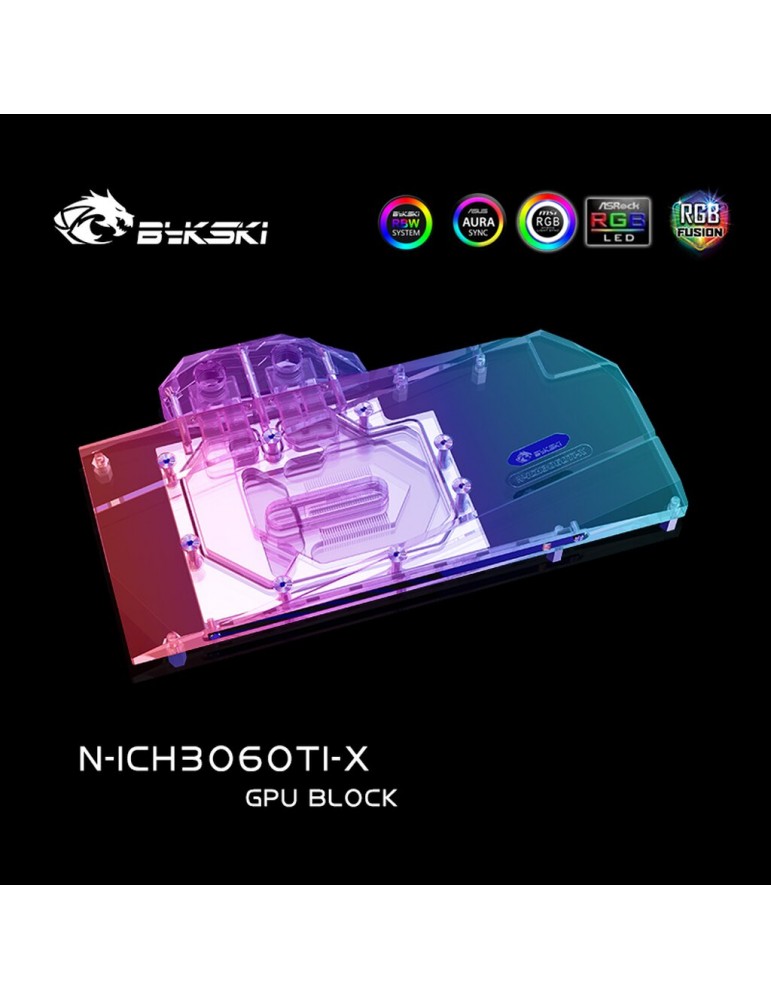 Bykski Waterblock GPU Inno3D 3060 Ti & 3060 (incl. Backplate) N-ICH3060TI-X Bykski - 2