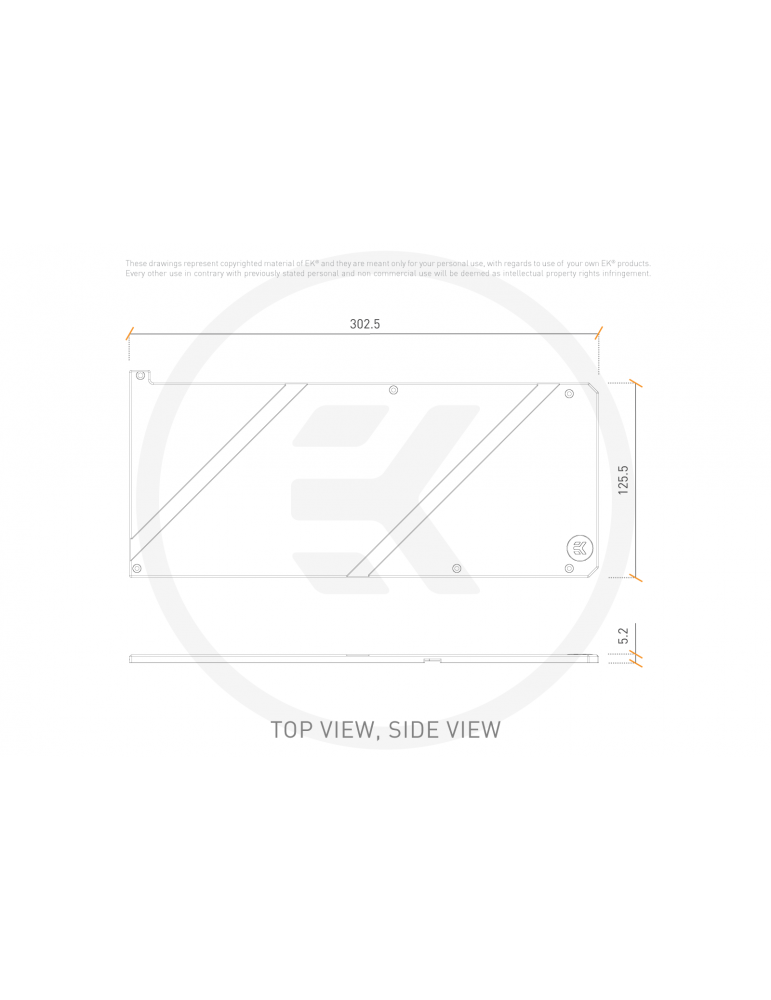 EK-Quantum Vector EVGA® FTW3 RTX 3070 Ti Backplate - Nickel EKWB - 3