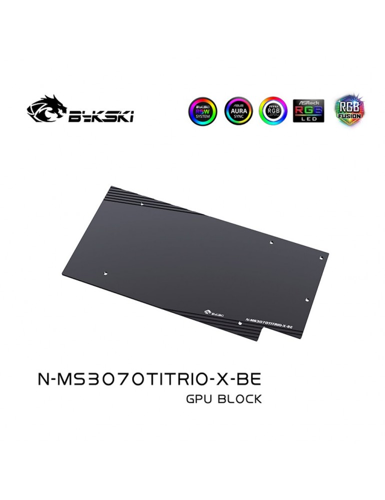 Bykski GPU MSI 3060/3070 Gaming X Trio-Suprim (incl. Backplate) N-MS3070TITRIO-X Bykski - 5