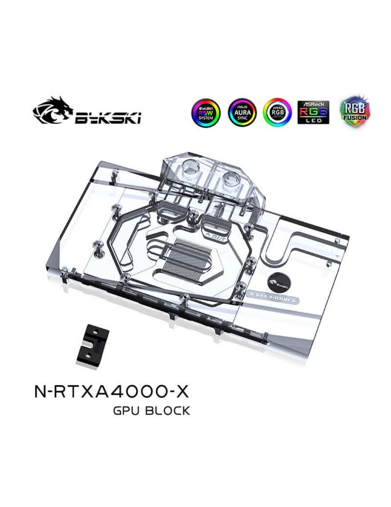 Bykski GPU Waterblock Nvidia Quadro RTX 4000 (incl. Backplate)  N-RTXA4000-X Bykski - 6