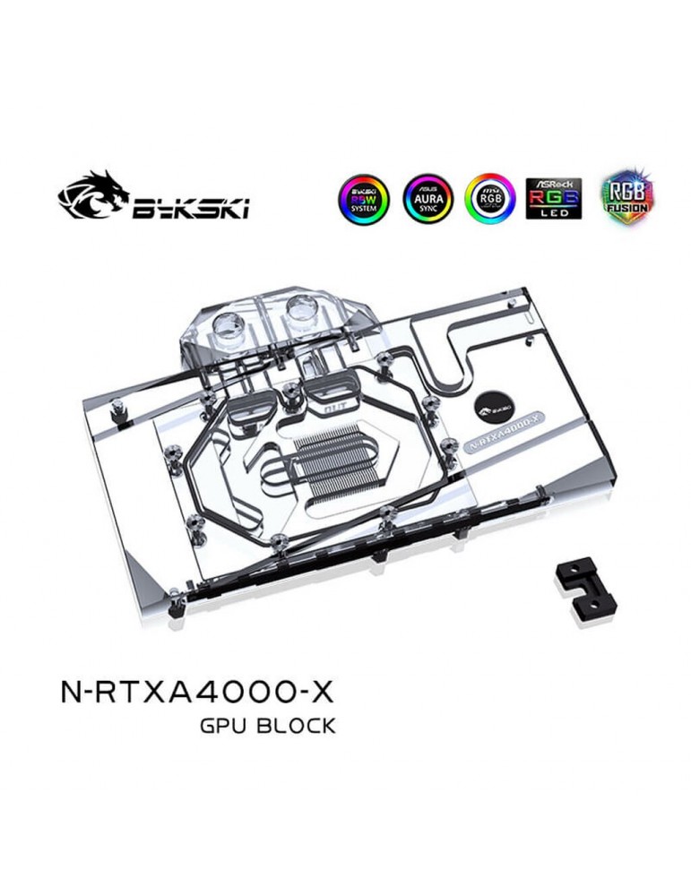 Bykski GPU Waterblock Nvidia Quadro RTX 4000 (incl. Backplate)  N-RTXA4000-X Bykski - 5