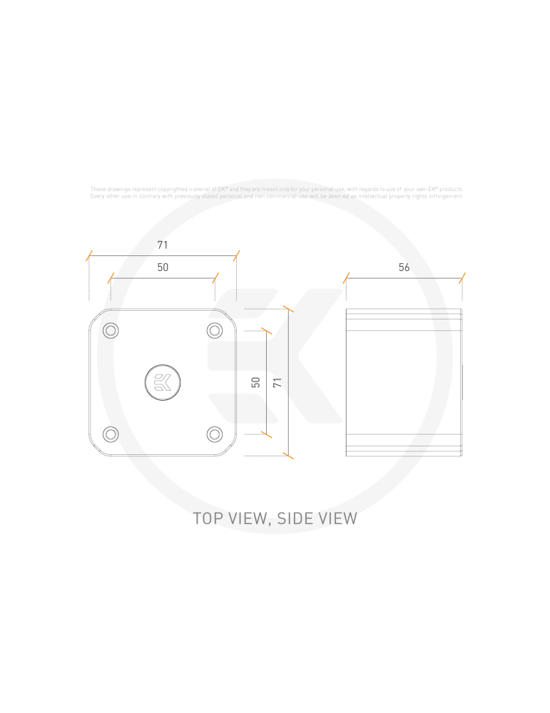 EK-Quantum Convection Cover estetica per pompe D5 - Gold EKWB - 7
