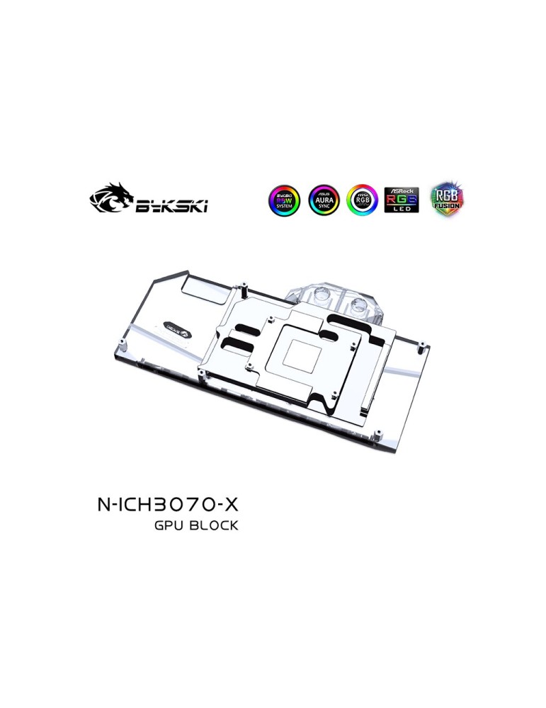 Bykski Waterblock  INNO3D 3070 / 3070Ti iChill / Twin / Gaming incl. Backplate N-ICH3070-X Bykski - 3