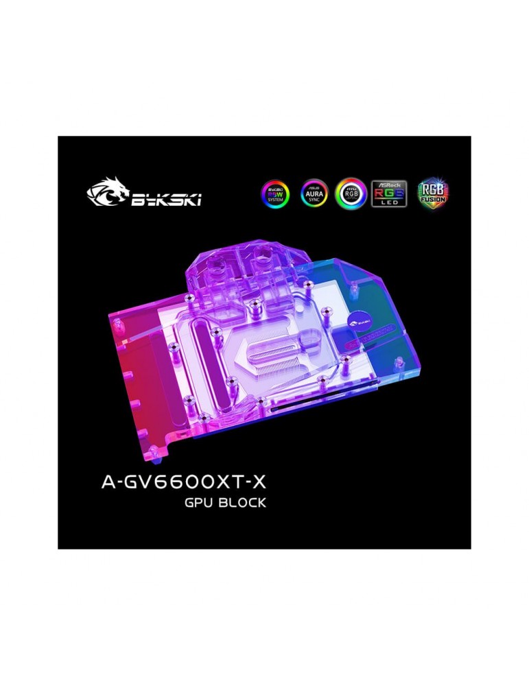 Bykski  Gigabyte RX 6600 XT Eagle (incl. Backplate) A-GV6600XT-X Bykski - 1
