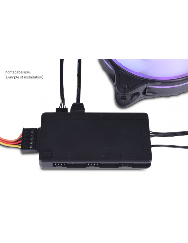 Alphacool Core 6x 4-pin PWM/DRGB splitter con alimentazione SATA Alphacool - 3