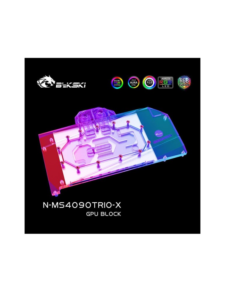 Bykski GPU MSI Gaming X Trio / Suprim 4090 (incl. Backplate) N-MS4090TRIO-X Bykski - 2