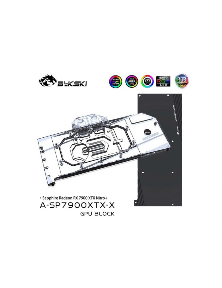 Bykski  GPU Sapphire RX 7900 XTX Nitro+ (incl. Backplate) A-SP7900XTX-X Bykski - 1