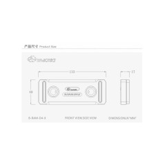 Bykski D-RAM Waterblock Quad Channel 5v D-RGB (RBW) (B-RAM-D4-X) Bykski - 4