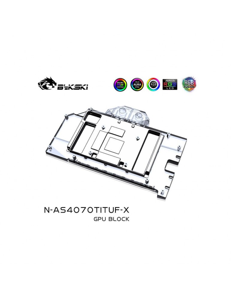 Bykski Waterblock GPU ASUS TUF 4070 Ti (incl. Backplate) (N-AS4070TITUF-X) Bykski - 4