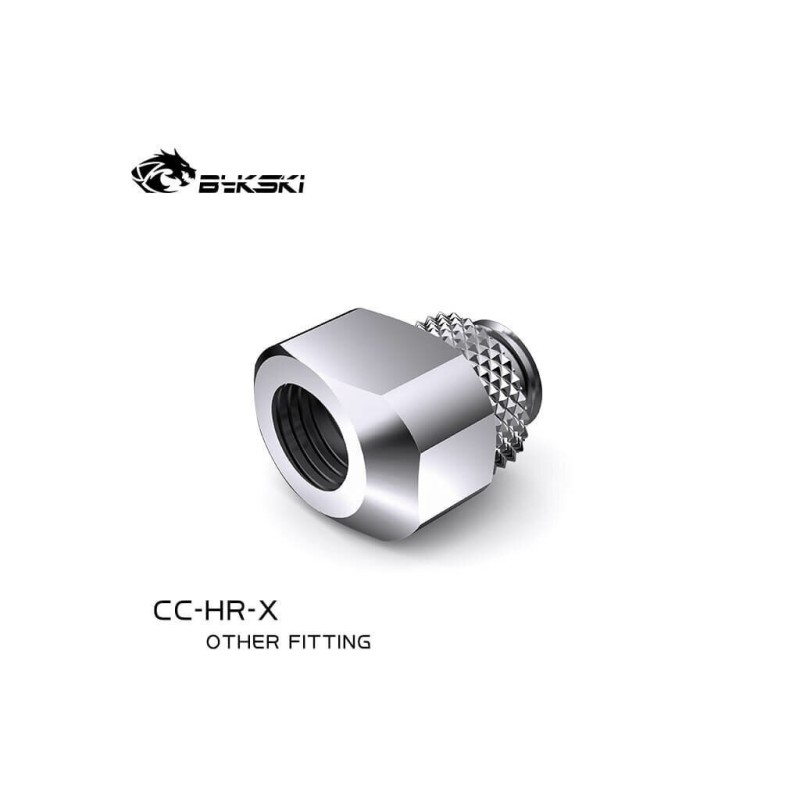 Bykski Adattatore ruotabile M/F Offset 6mm G1/4  Silver CC-HR-X