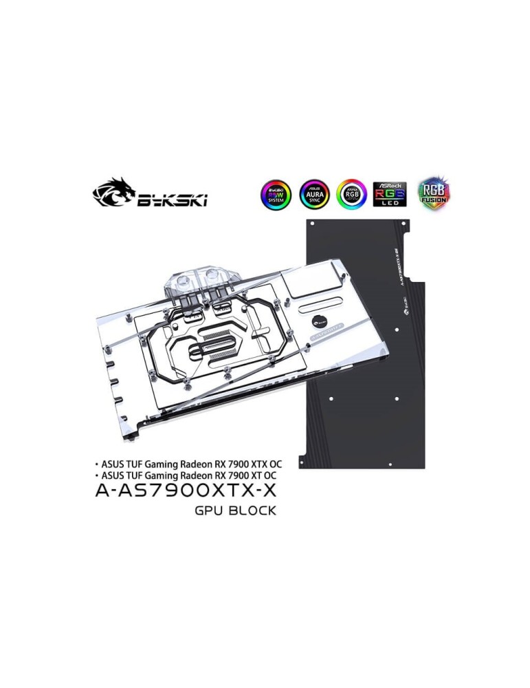 Bykski GPU Block ASUS TUF RX 7900 XTX (incl. Backplate) A-AS7900XTX-X Bykski - 1