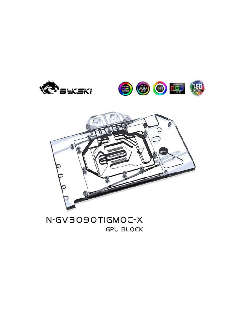 Bykski GPU Waterblock Gigabyte 3090Ti Gaming OC (incl. Backplate) N-GV3090TIGMOC-X Bykski - 4