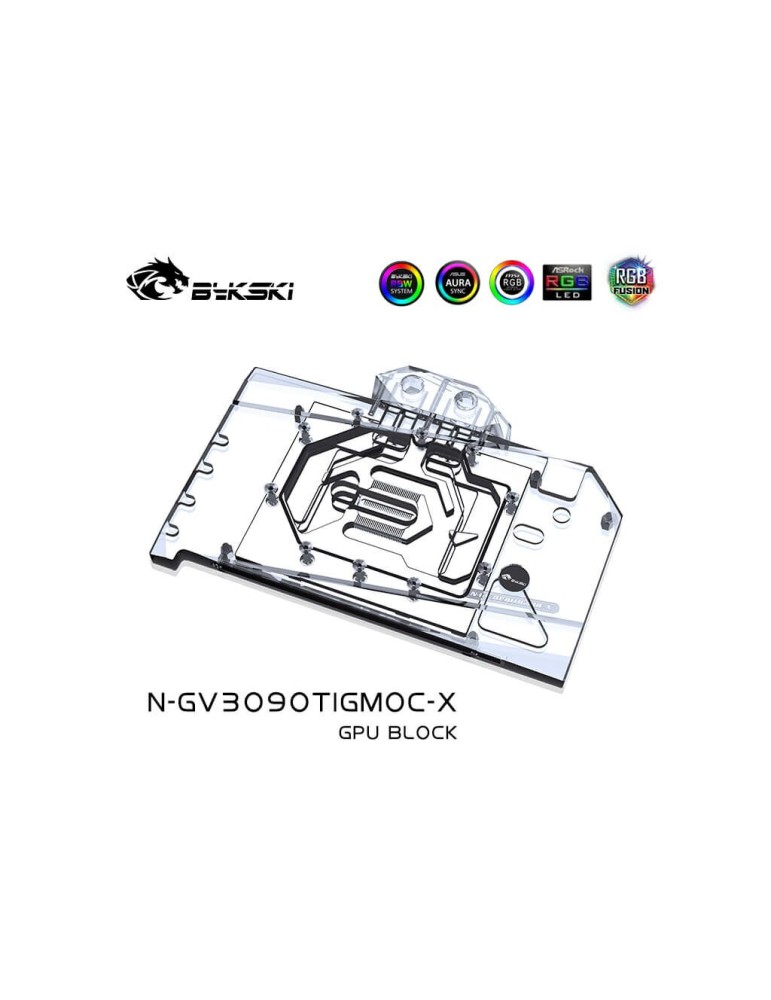 Bykski GPU Waterblock Gigabyte 3090Ti Gaming OC (incl. Backplate) N-GV3090TIGMOC-X Bykski - 2
