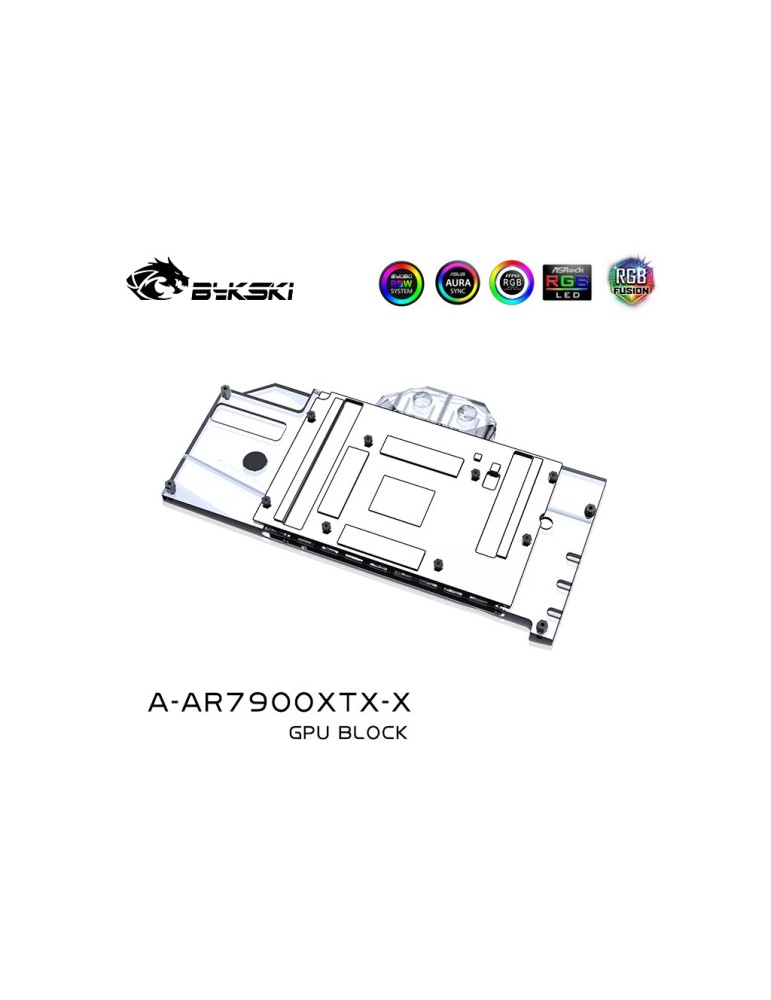 Bykski  GPU Waterblock ASRock Taichi RX 7900 XTX (incl. backplate) A-AR7900XTX-X Bykski - 4