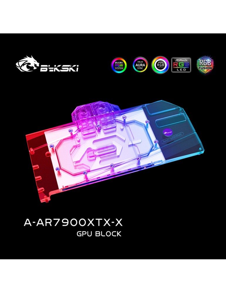 Bykski  GPU Waterblock ASRock Taichi RX 7900 XTX (incl. backplate) A-AR7900XTX-X Bykski - 2