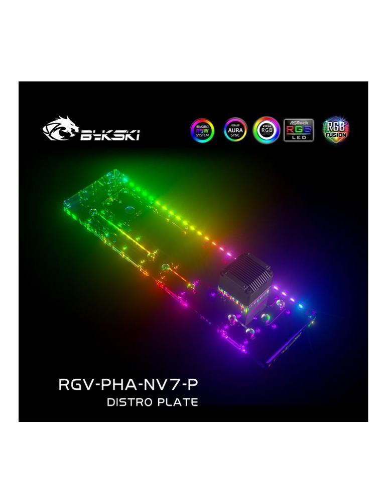 Bykski RGV-PHA-NV7-P  Distro Plate  Phanteks NV7 Bykski - 1