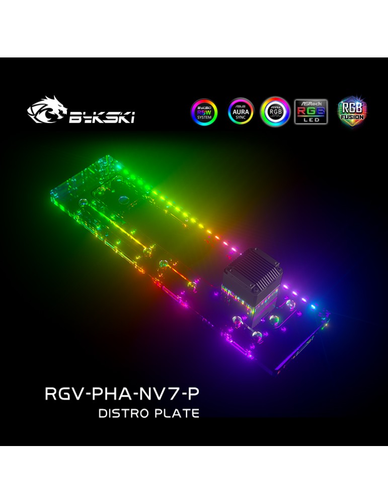 Bykski RGV-PHA-NV7-P  Distro Plate  Phanteks NV7 Bykski - 7