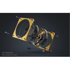 Alphacool Apex Stealth Metal fan 2000rpm gold (120x120x25mm) Alphacool - 6