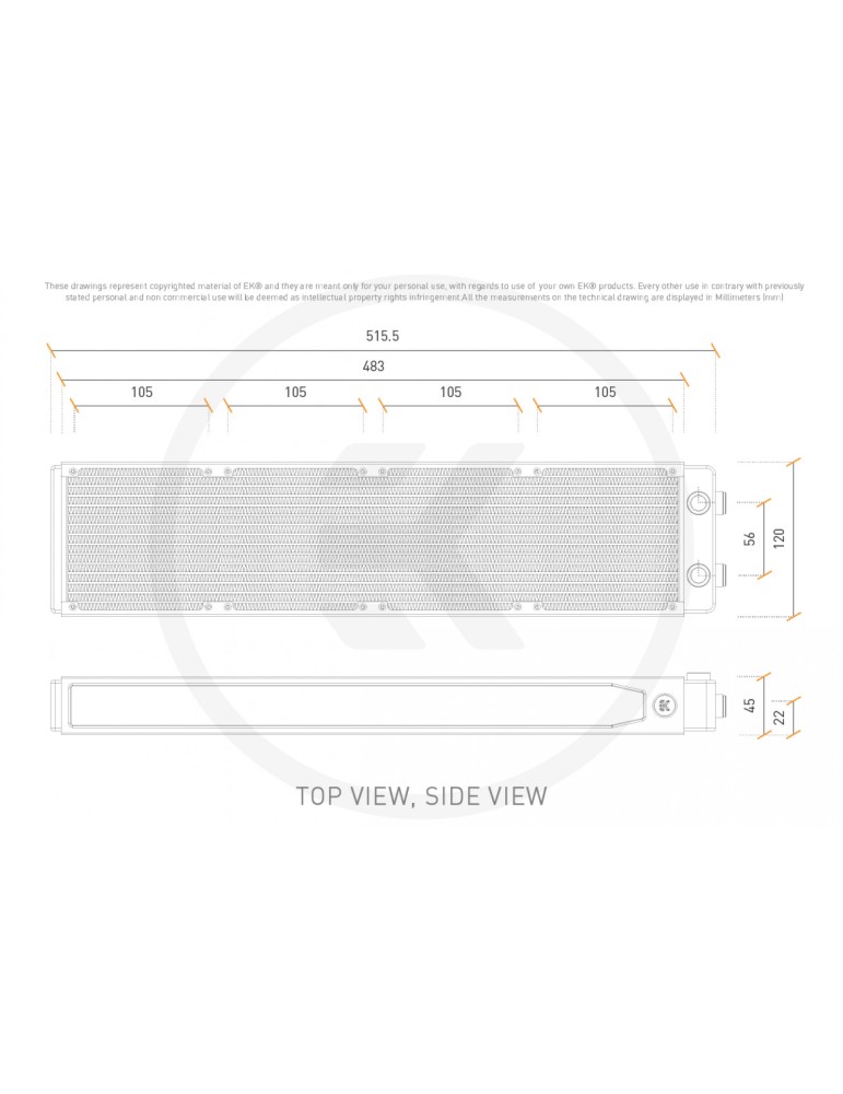 EK-Pro Radiatore P480 Multiport - Black EKWB - 3