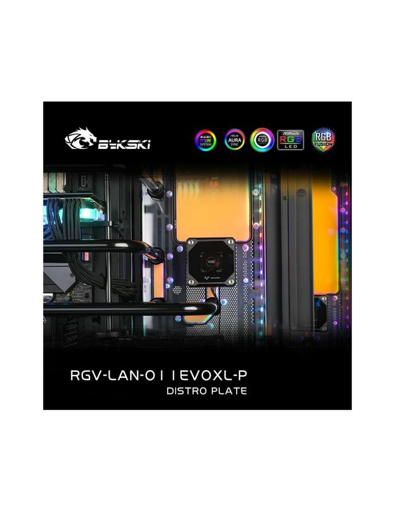 Bykski - Lian Li Dynamic EVO XL Distro Plate RBW Montaggio Laterale (RGV-LAN-O11EVOXL-P) Bykski - 5