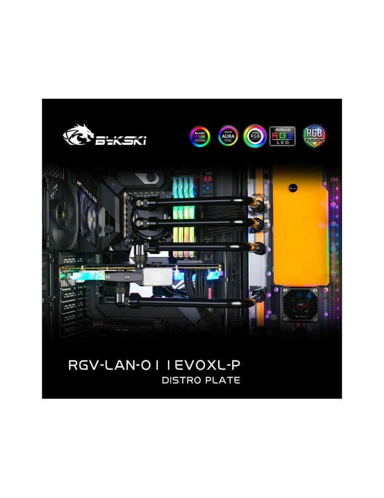 Bykski - Lian Li Dynamic EVO XL Distro Plate RBW Montaggio Laterale (RGV-LAN-O11EVOXL-P) Bykski - 4