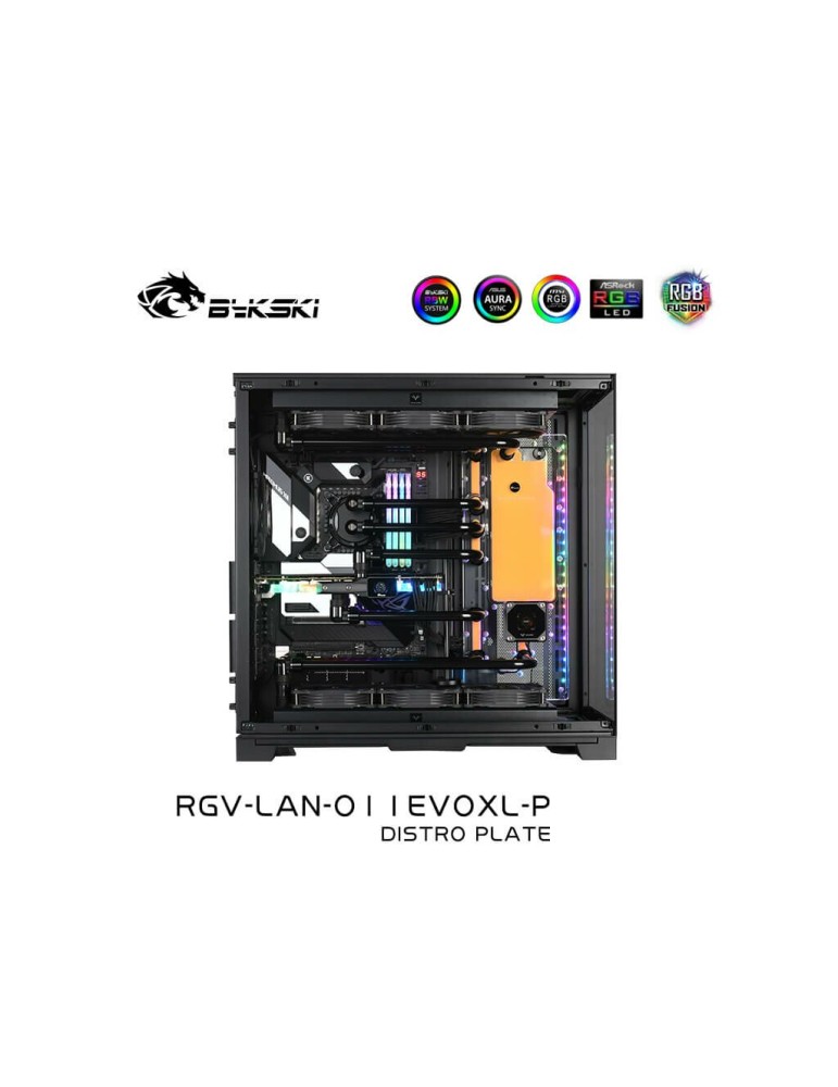 Bykski - Lian Li Dynamic EVO XL Distro Plate RBW Montaggio Laterale (RGV-LAN-O11EVOXL-P) Bykski - 3