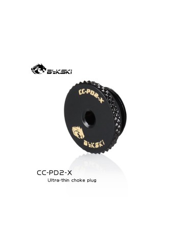 Bykski Tappo Ultrapiatto G1/4 - Deep Black CC-PD2-X