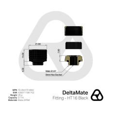 Thermal Grizzly DeltaMate Raccordo tubo rigido - HT16 Black Thermal Grizzly - 3
